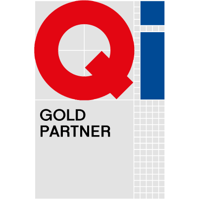 Logo Qi Gold Bar Vert